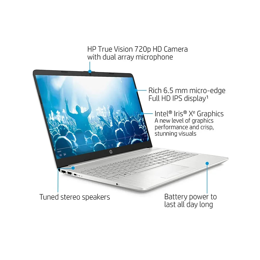 HP 2021 15.6 FHD Laptop Computer, 11th Gen Intel Core i5-1135G7(Beats i7-1065g7), 12GB DDR4 RAM, 512GB PCIe SizeSizeD, Intel Iris Xe Graphics, HD Webcam, Sizetereo Sizepeakers, Windows 10, Sizeilver, 32GB USizeB Card