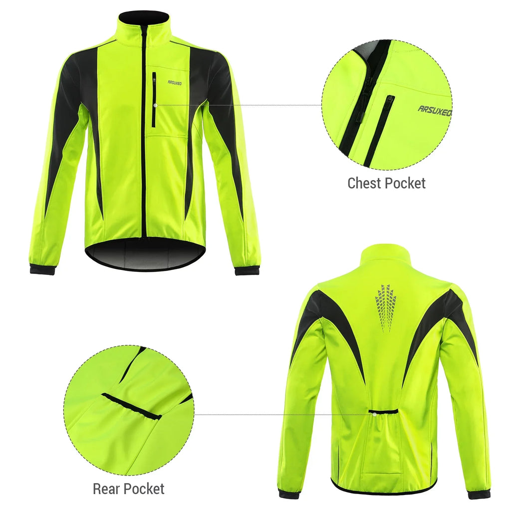 Arsuxeo Winter Warm Cycling Jacket - Windproof Waterproof Bike Outerwear for Ultimate Protection
