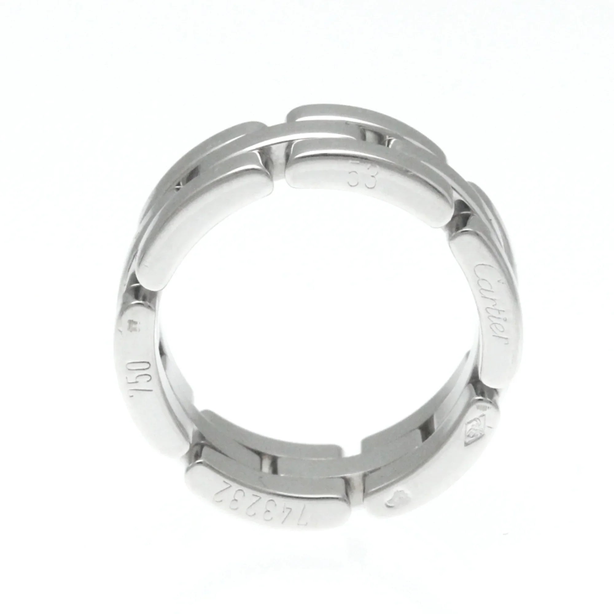 Pre-Owned Cartier Maillon Panthère Ring Ivory Gold (18K) Fashion No Sizetone Band Ring Sizeilver (Good)