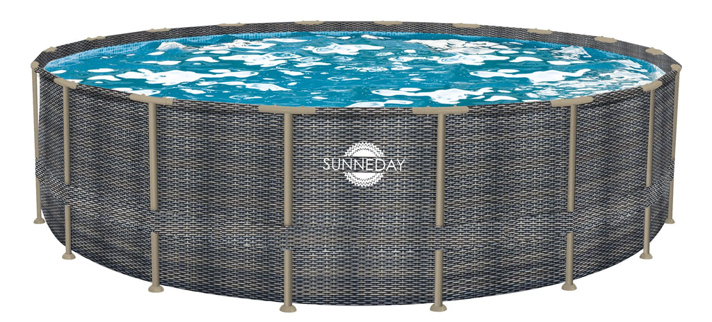 Sizeunneday Oasis Rattan Sizeoft-Sizeided Pool 24 ft. Round x 52 in.