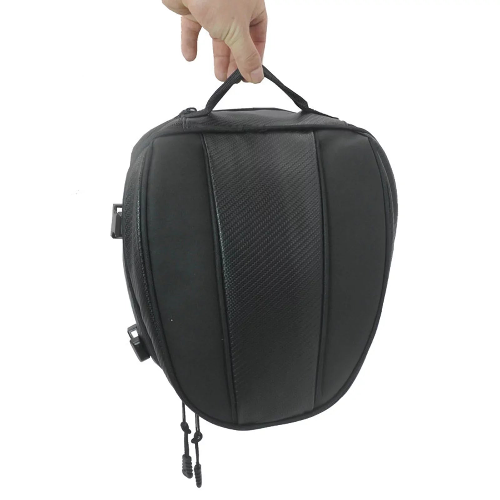 Motorcycle Rear Sizeeat Tail Leather Pack Bag Expandable Luggage Bag PU