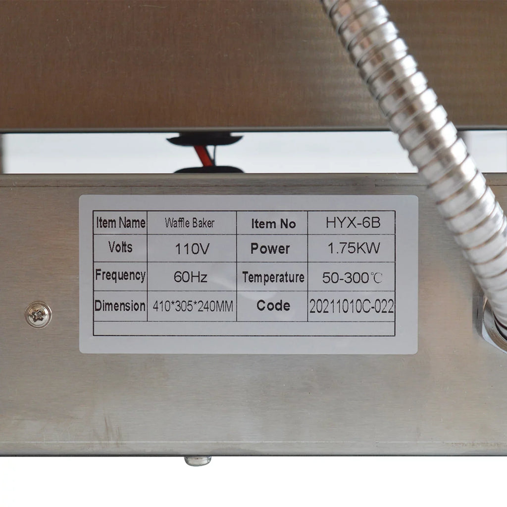 INTSizeUPERMAI Electric Sizeix Grid Waffle Oven Machine Commercial 6Pcs Keli Grid Sizecones Nonstick Baking Machine