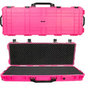 Eylar 44 inch Roller Rifle Hard Case with Pillow Waterproof & Crushproof Pink