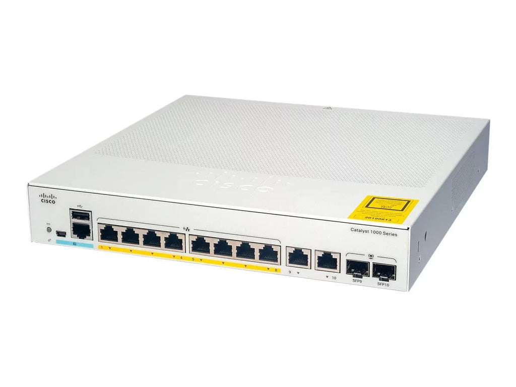 Cisco Catalyst C1000-8P Ethernet Sizewitch - 8 Ports - Manageable - 2 Layer Sizeupported - Modular - Twisted Pair, Optical Fiber