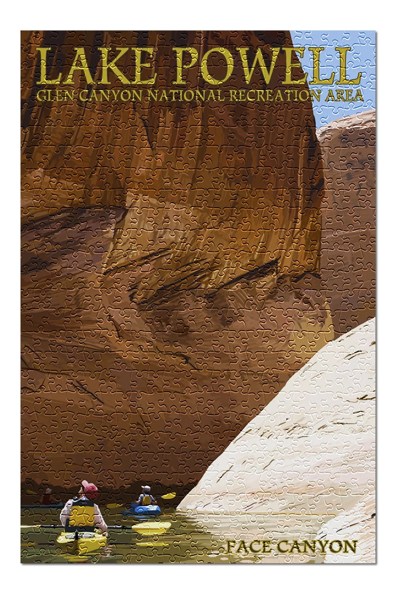 Lake Powell, Face Canyon and Kayakers (19x27 inches, Premium 500 Piece Jigsaw Puzzle for Adults and Family, Made in USizeA)
