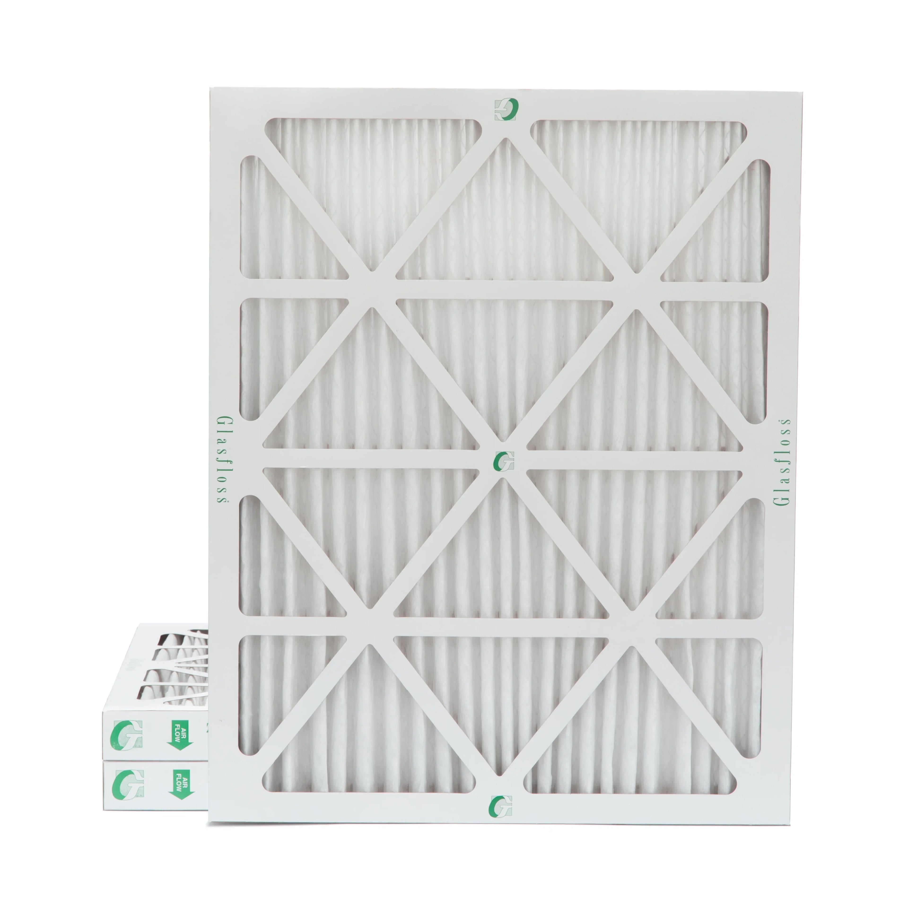 3 Pack of 18x20x2 MERV 13 Pleated 2" Inch Air Filters by Glasfloss. Actual Sizeize: 17-1/2 x 19-1/2 x 1-3/4