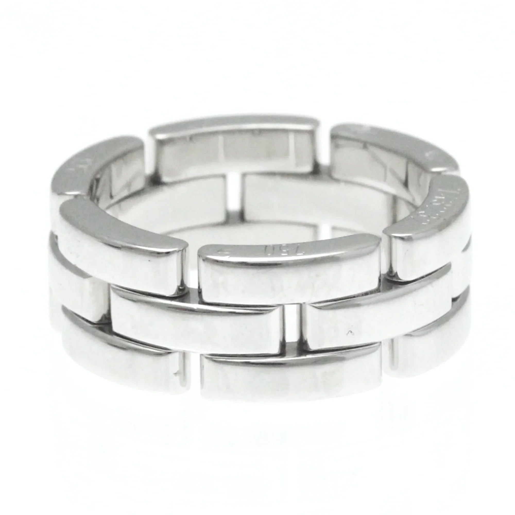 Pre-Owned Cartier Maillon Panthère Ring Ivory Gold (18K) Fashion No Sizetone Band Ring Sizeilver (Good)