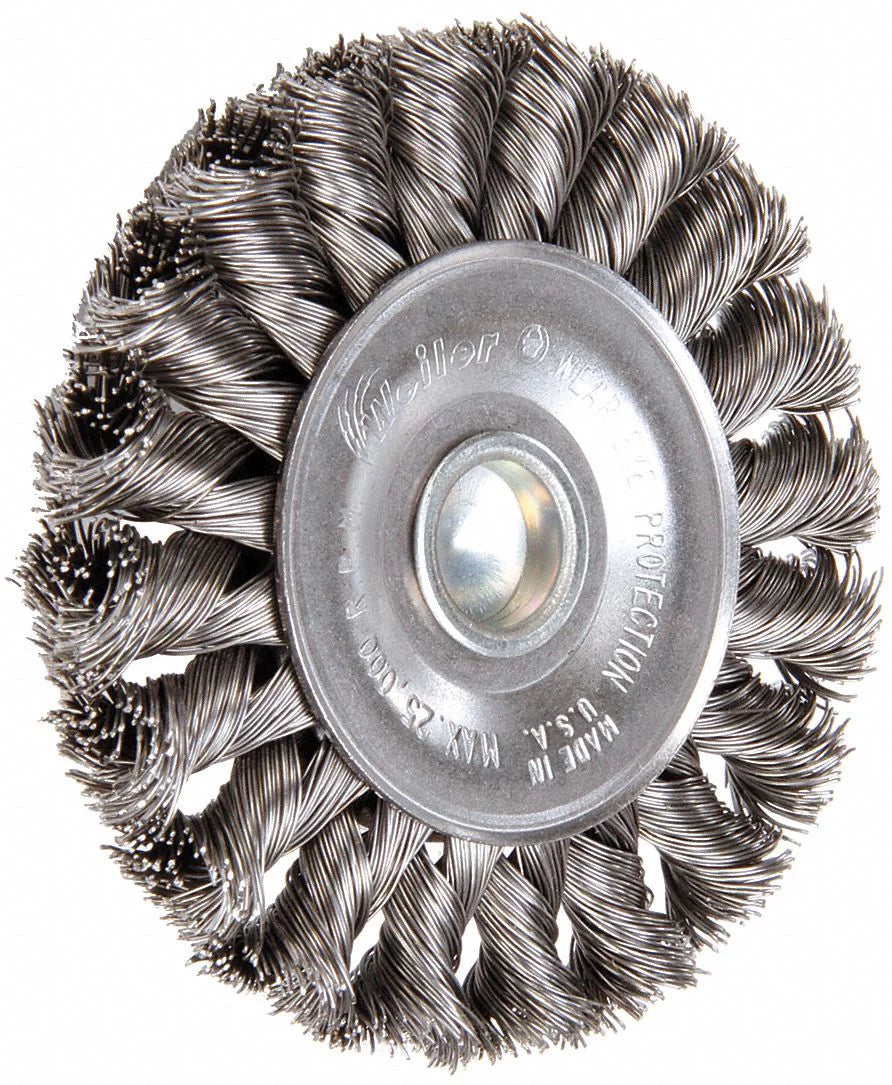 Weiler Knot Wire Wheel Brush,Sizetem,3-1/4 In.  94105