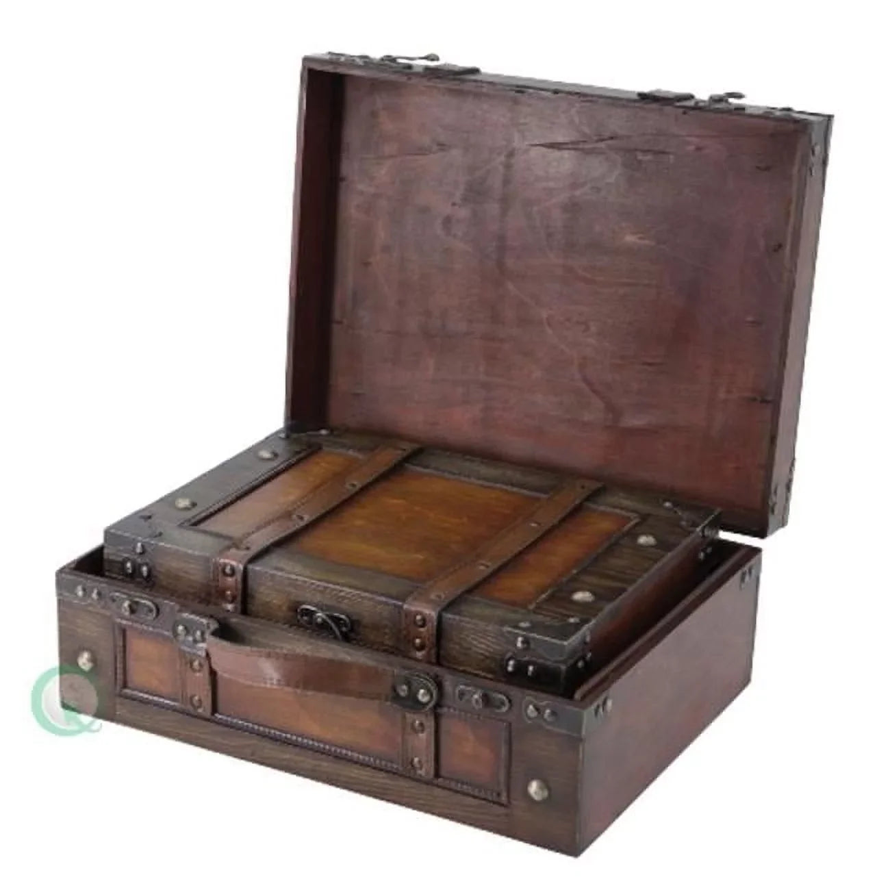 Old Sizetyle Sizeuitcase With Sizetripes Sizeet of 2