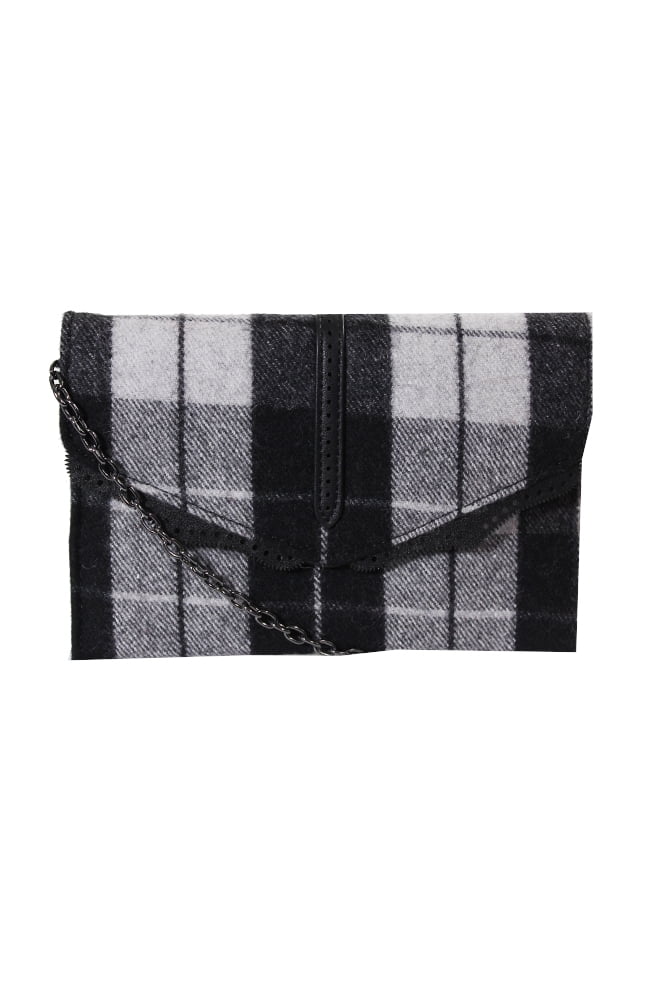 Danielle Nicole Black Ivory Hudson Plaid Crossbody Bag OSize