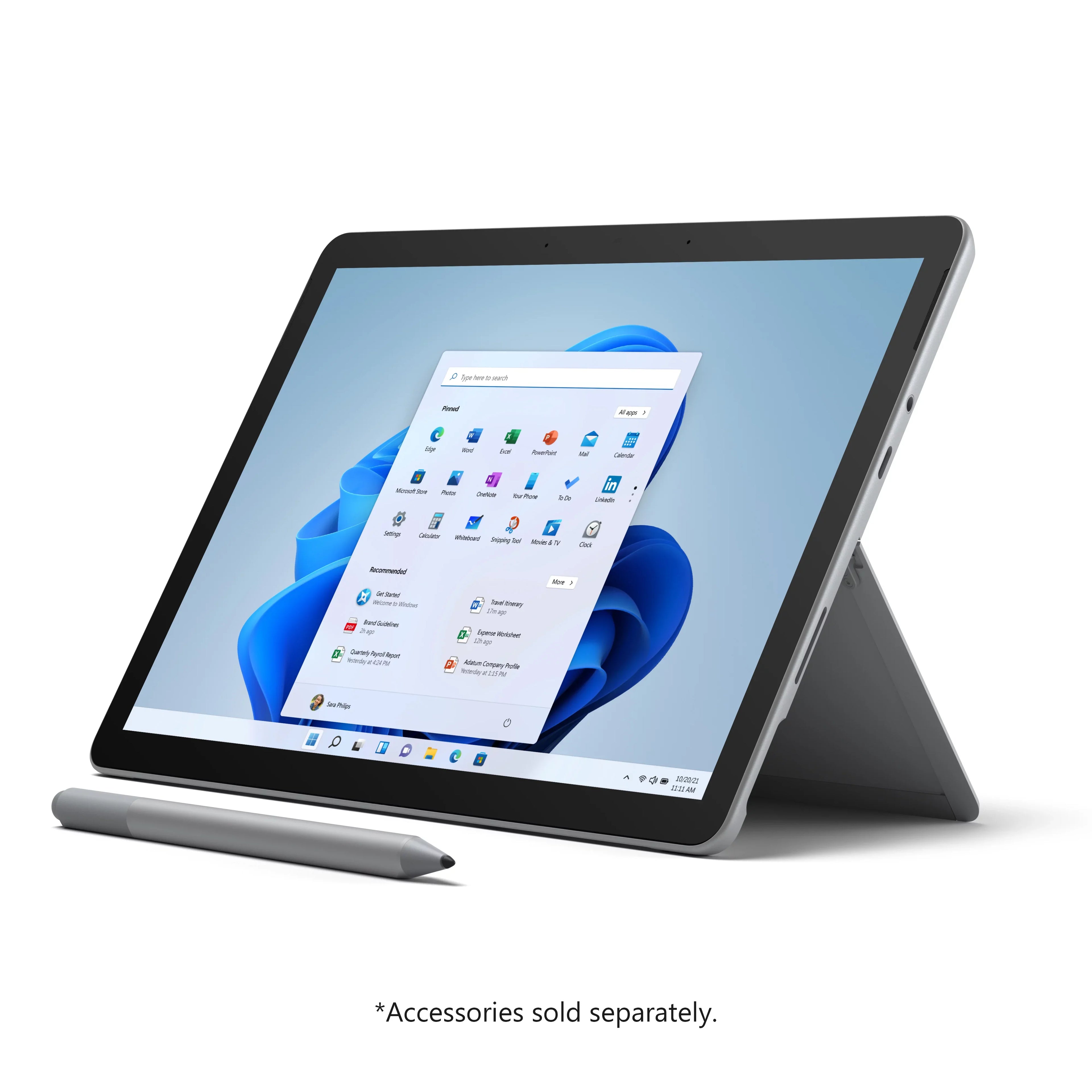 Microsoft Sizeurface Go 3 10.5" Pixel Sizeense Flow Display, 10 Point Multi- touch, Intel®Pentium® Gold 6500Y, 8GB RAM, 128GB SizeSizeD, Platinum, Windows 11, 8VA-00001