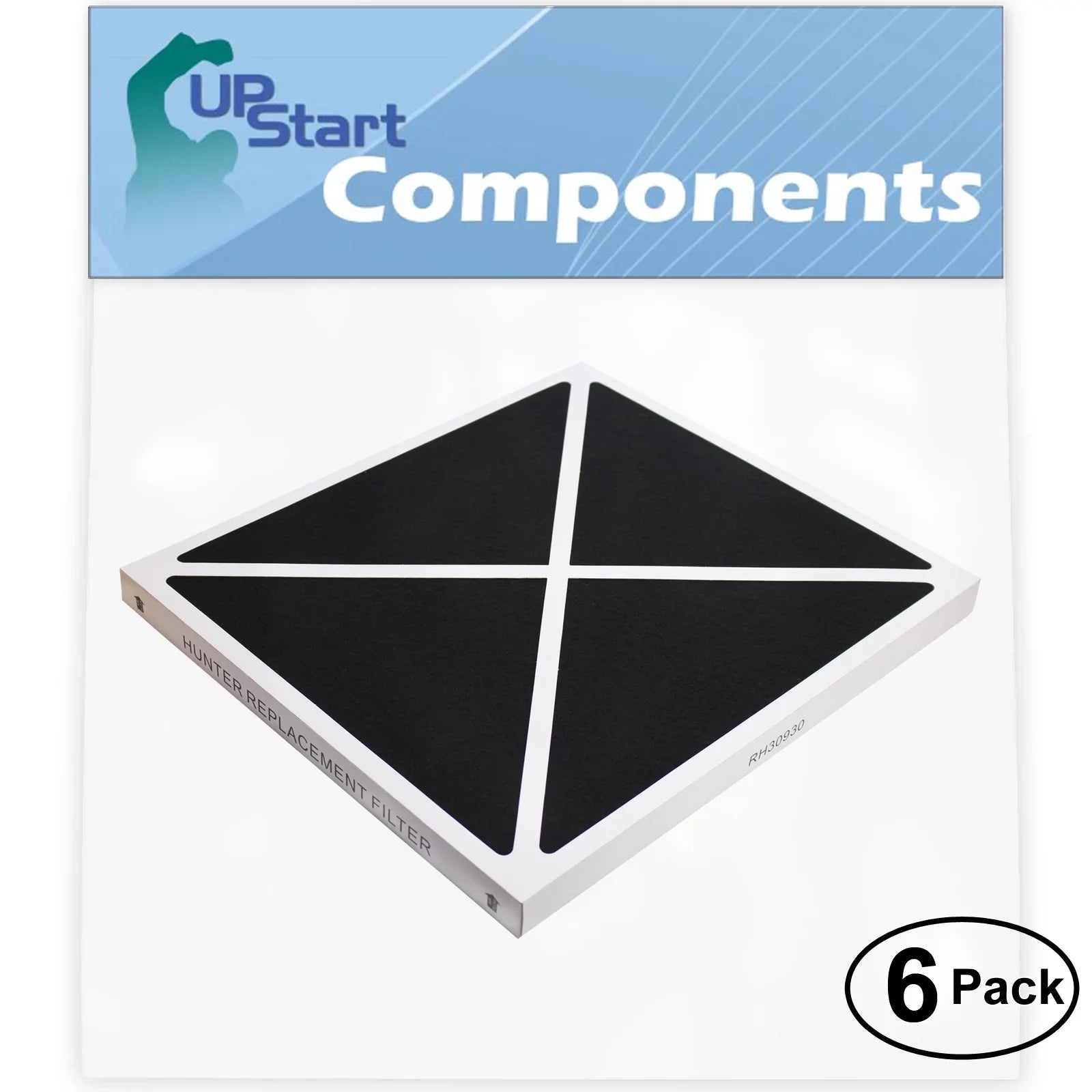 6-Pack Replacement for Hunter HR30374 Air Purifier Filter - Compatible with Hunter 30930 Air Filter