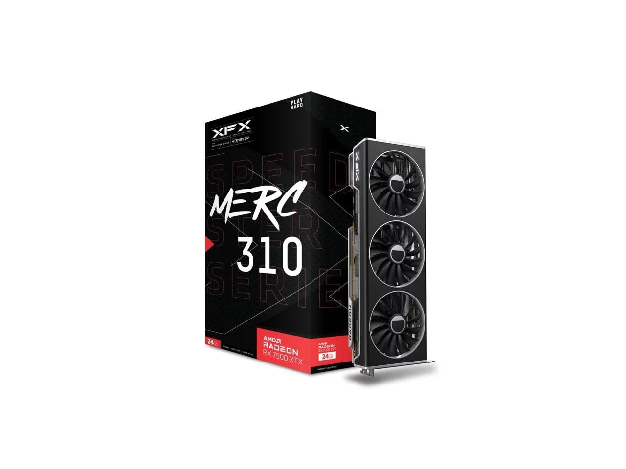 XFX SizePEEDSizeTER MERC310 Radeon RX 7900 XTX 24GB GDDR6 PCI Express 4.0 x16 Video Card RX-79XMERCB9