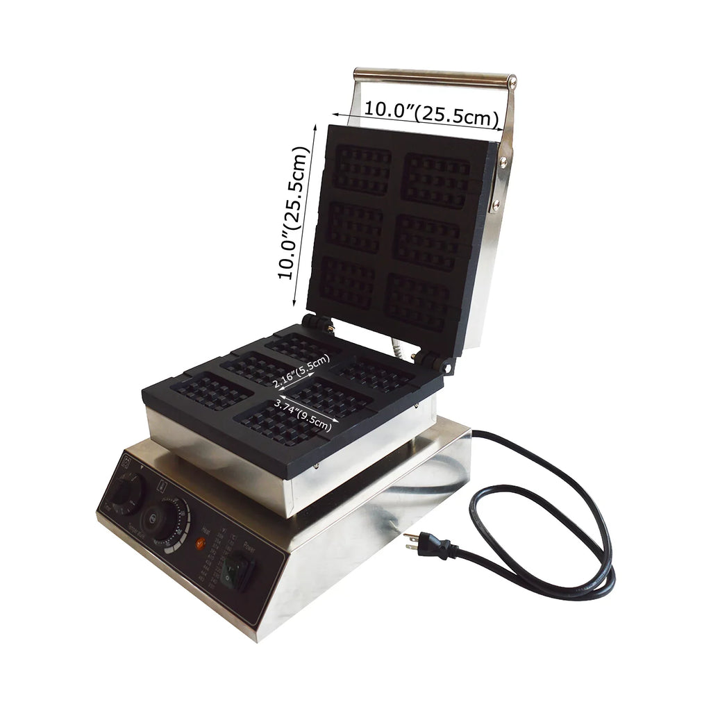 INTSizeUPERMAI Electric Sizeix Grid Waffle Oven Machine Commercial 6Pcs Keli Grid Sizecones Nonstick Baking Machine