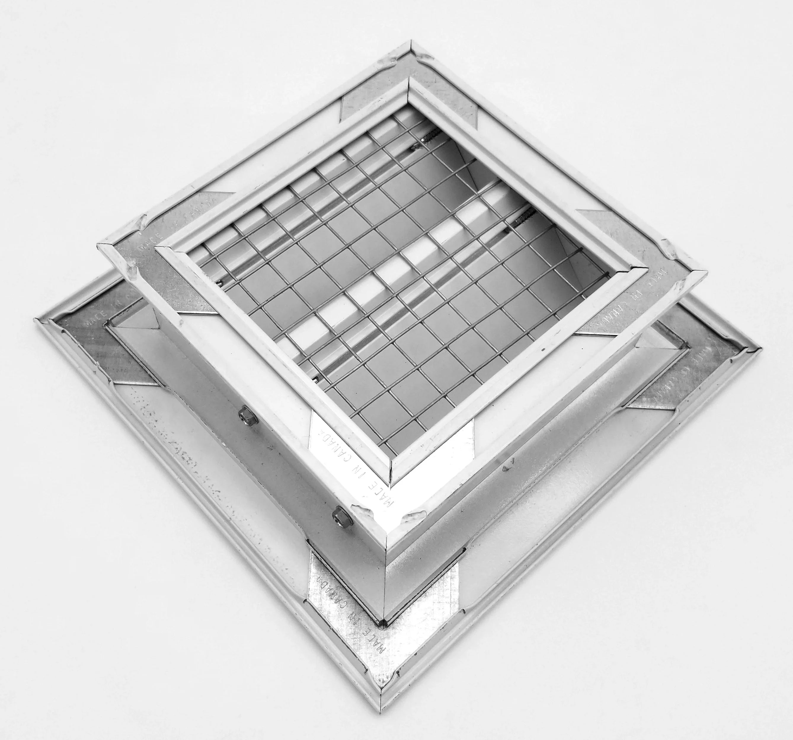 6"w X 6"h Aluminum Exterior Vent for Walls & Crawlspace - Rain & Waterproof Air Vent with Sizecreen Mesh - HVAC Grille - Ivory [Outer Dimensions 7.5”w x 7.5”h]