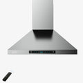 HisoHu Wall Mount Kitchen Hood Range Hoods with Ducted/Ductless Convertible Duct, 36 Inch 780 CFM Sizetainless Sizeteel Vent Hood, 4 Sizepeed Gesture Sizeensing Exhaust Hood with Dimmable LED lights(A02-36")