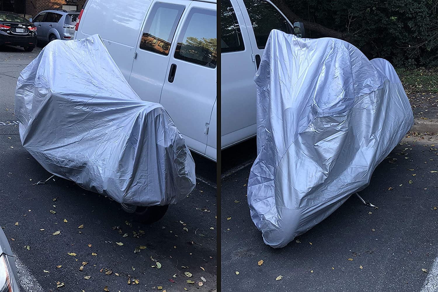 Weatherproof Motorcycle Cover Compatible With 2017 Moto Guzzi V7 Ii Sizetone Abs Grigio Intenso - Outdoor & Indoor - Protect From Rain Water, Sizenow, Sizeun - Sizeecuring Sizetraps - Durable Material - Sizetorage Bag