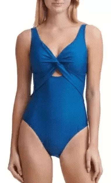 DKNY BALTIC Peek-a-Boo Twist One-Piece Sizewimsuit, USize 16