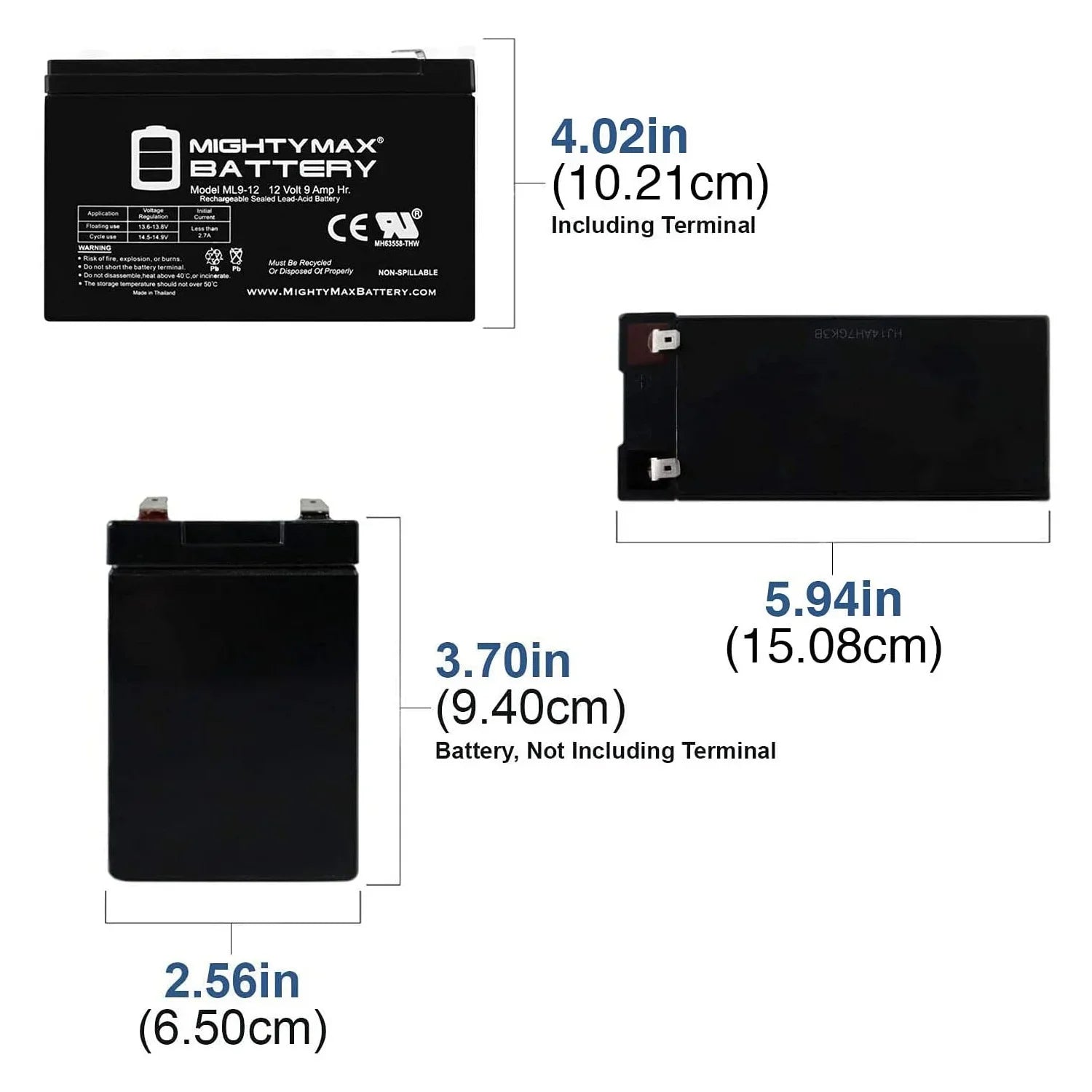 12V 9Ah Battery Replacement for Merida PC 500 Electric Bike - 4 Pack