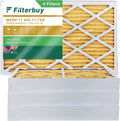 Filterbuy 12x24x4 MERV 11 Pleated HVAC AC Furnace Air Filters (4-Pack)