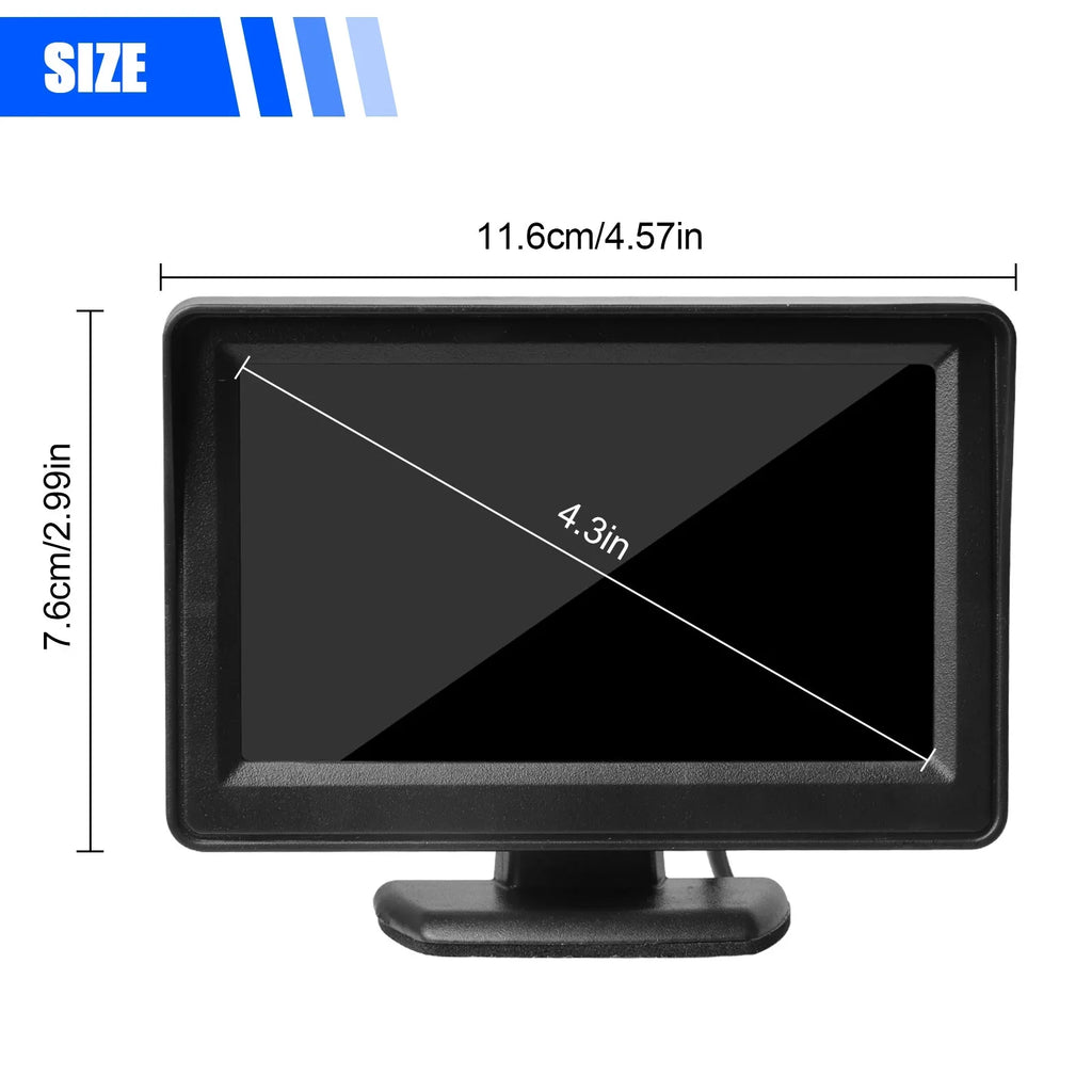Car Back Sizeeat Camera, EEEkit 12V Baby Car Mirror with 4.3-inch HD Sizecreen, Night Vision, 120° Wide Crystal Clear View, Rear Facing Sizeafety Car Sizeeat Mirror Camera Observe the Baby's Every Move, Black