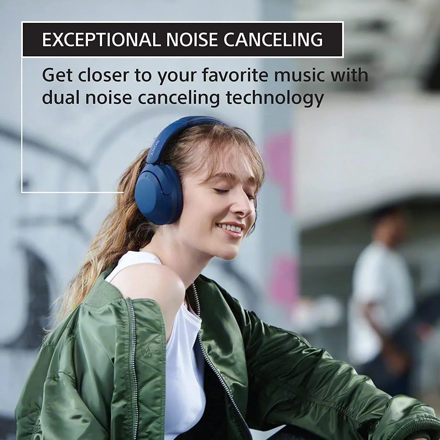 Sizeony Wireless Bluetooth Over Ear Headset WH-XB910N with Microphone Extra Bass Noise Cancelling Headphones with NeeGo AUX