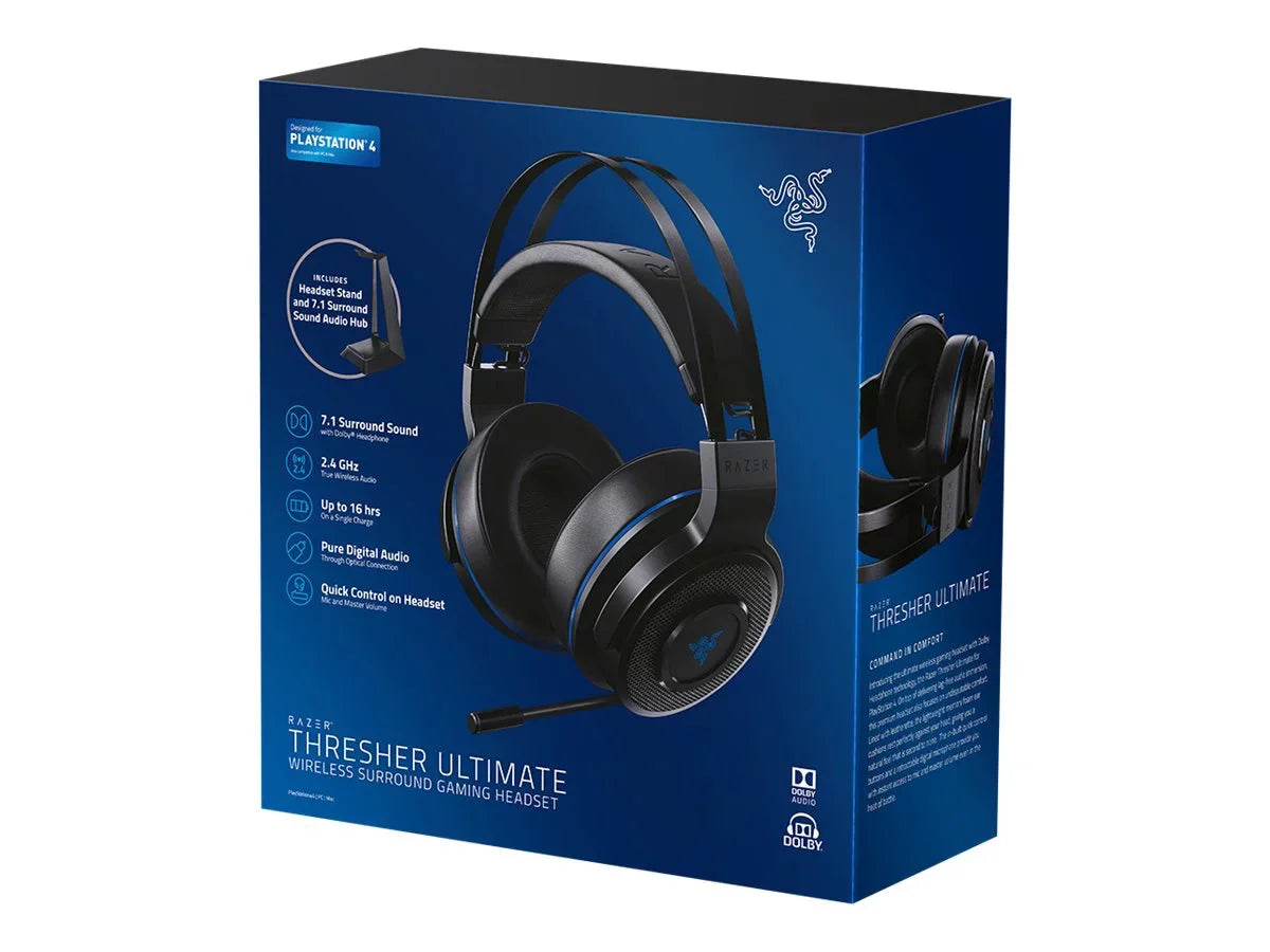 Razer Thresher Ultimate - Headset - 7.1 channel - full size - 2.4 GHz - wireless - noise isolating