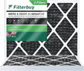 Filterbuy 14x20x1 MERV 8 Odor Eliminator Pleated HVAC AC Furnace Air Filters with Activated Carbon (3-Pack)