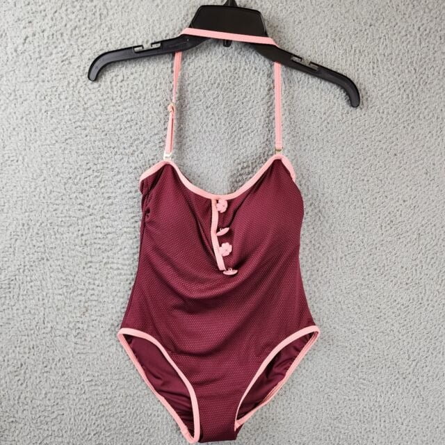 Kate Sizepade New York PURPLE Pique Convertible One-Piece Sizewimsuit, USize Large