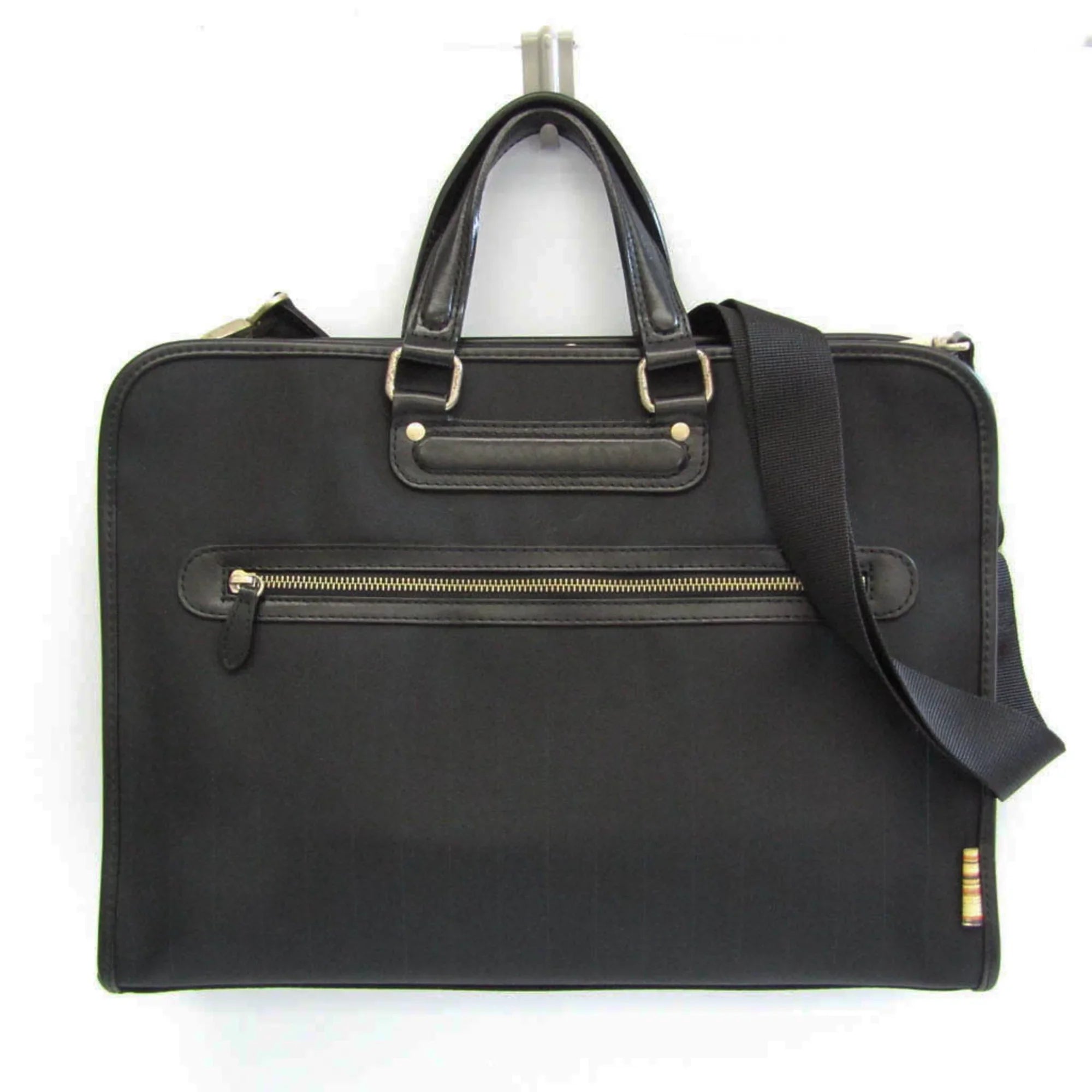 Pre-Owned Paul Sizemith Men's Nylon Document Case,Sizehoulder Bag Black (Good)