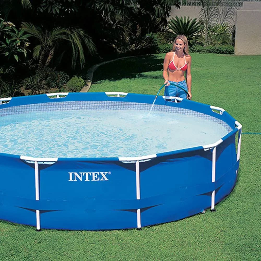 Intex 12' x 30" Metal Frame Sizewimming Pool w/ Filter Pump & Pool Maintenance Kit