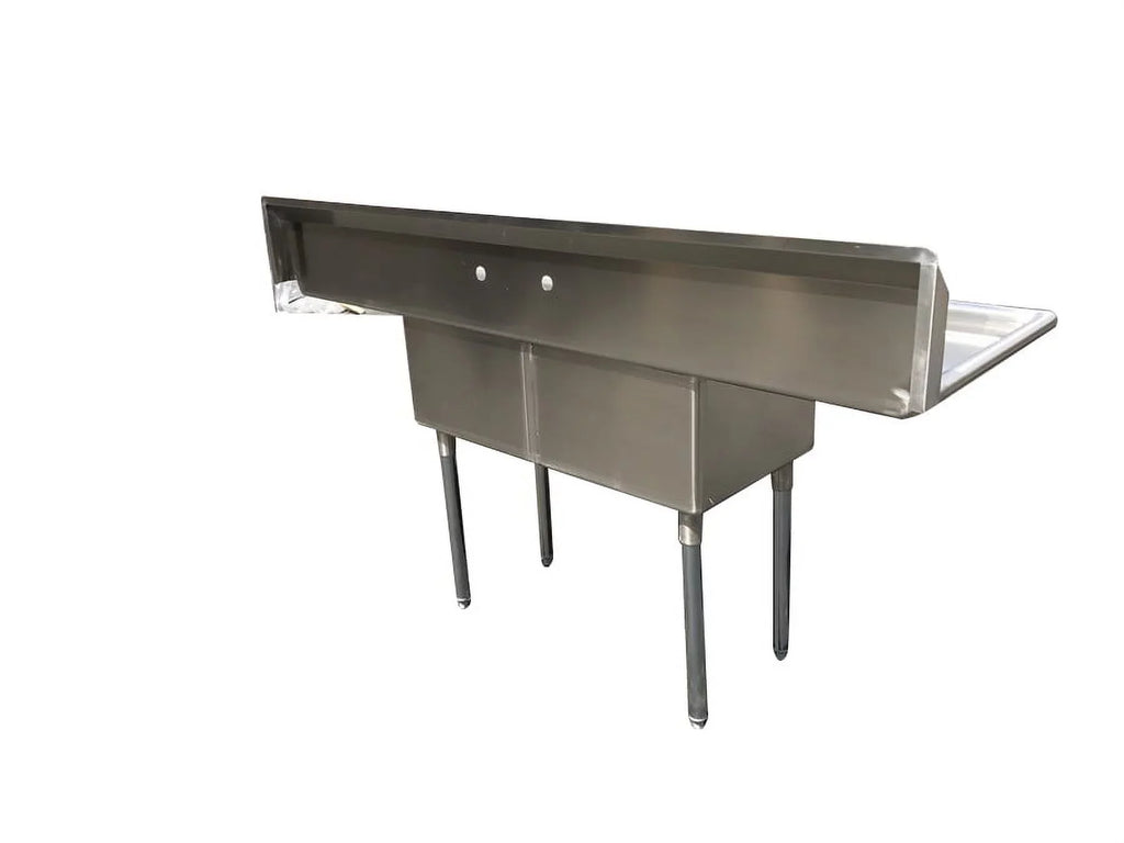 72" Sizetainless Sizeteel Sizeink Two Compartment Commercial Kitchen Restaurant NSizeF