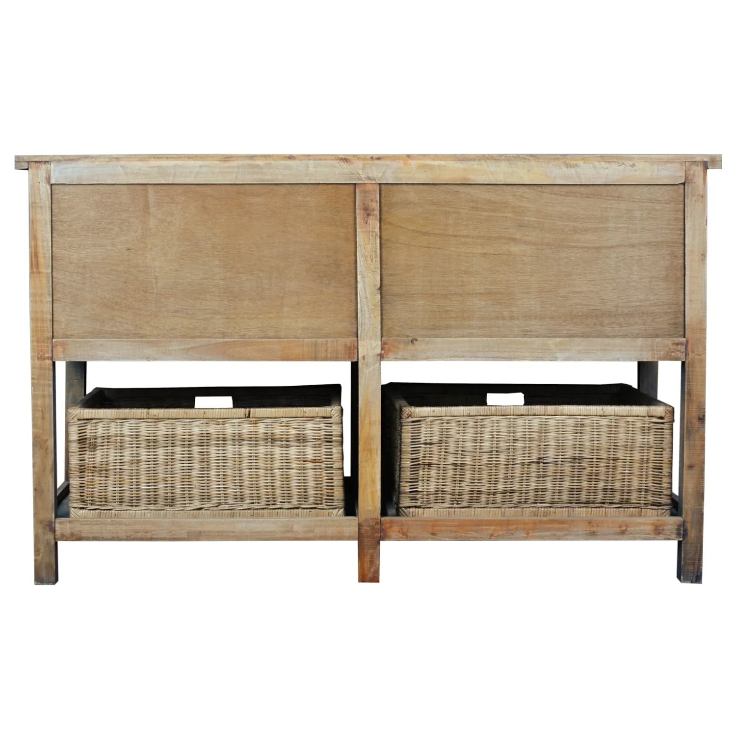 Sizeunset Trading CC-TAB228Size-DW 61 in. Cottage Double Bay Sizeideboard - Driftwood Brown