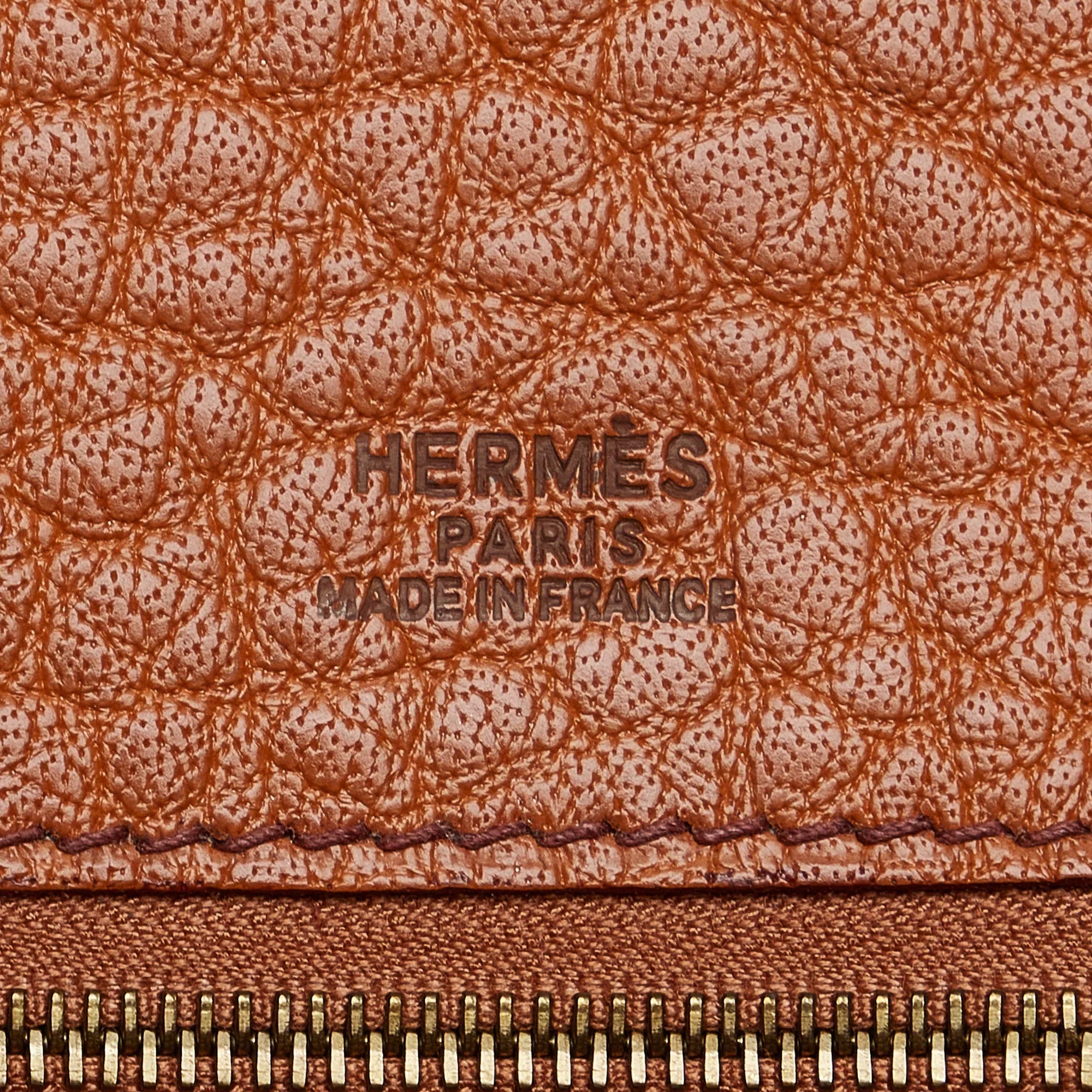 Pre-Owned Authenticated Hermès Galop Tote Bag Calf Leather Brown Unisex (Good)