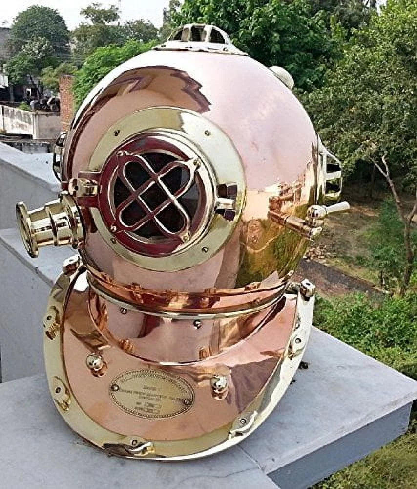 NauticalMart USize Navy Brass N Copper Divers Diving Helmet Antique Vintage Gift