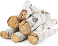 Grisun 26.8" Large Gas Fireplace Logs, Ceramic Ivory Birch Wood Logs for Indoor Inserts, Outdoor Firebowl, Fire Pits, Vented, Propane, Gel, Ethanol, Electric, Realistic Fireplace Decoration, 6 Pcs