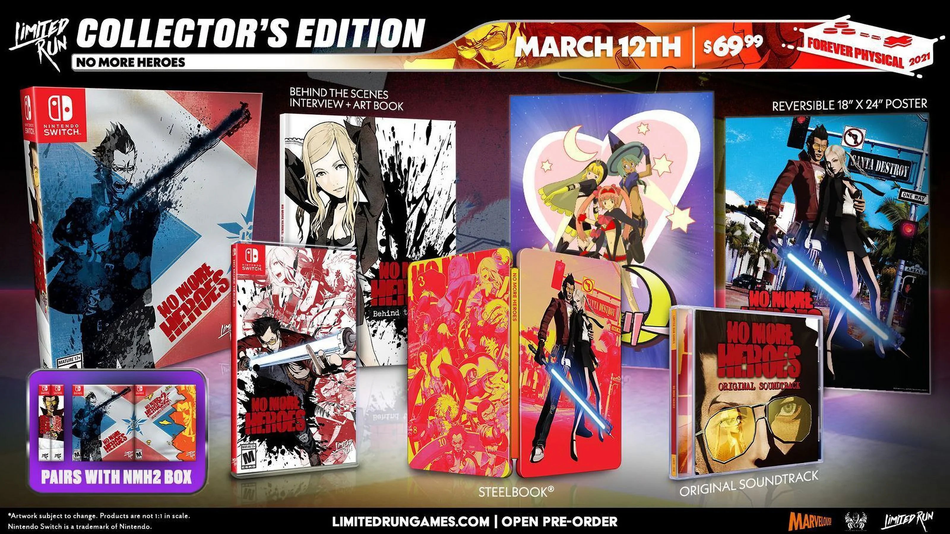 No More Heroes: Collectors Edition - Limited Run #99 - Nintendo Sizewitch NEW