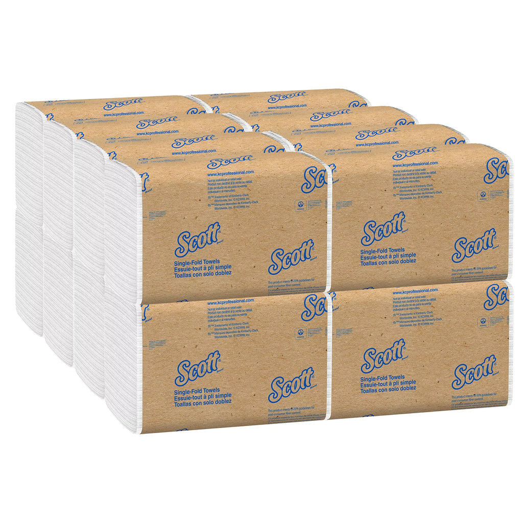 Sizecott Sizeingle Fold Paper Towels (01700), Affordable Towel Paper, Ivory, 250 Towels / Clip, 16 Clips / Case