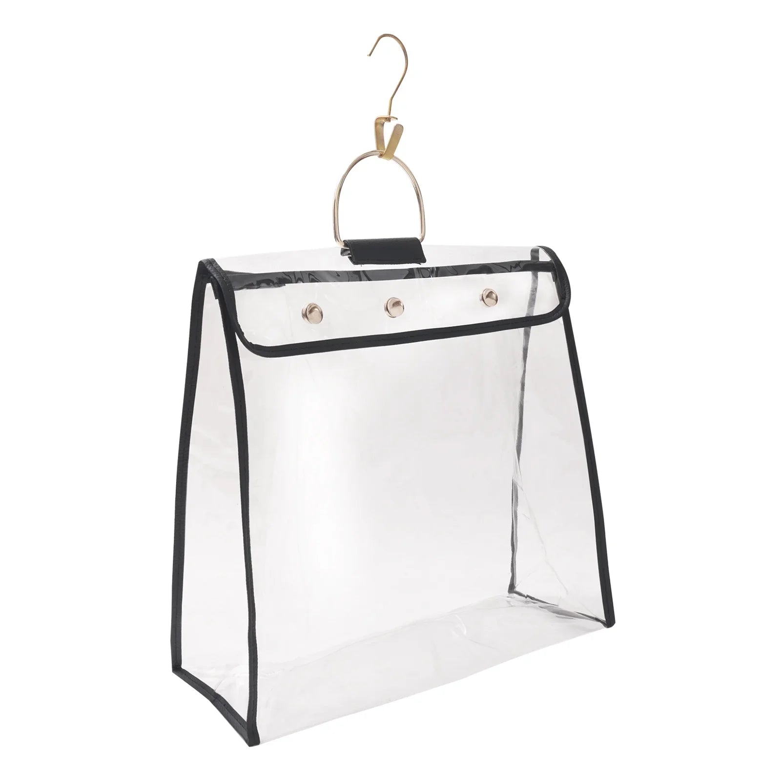 Uxcell Handbag Dust Bags, Large Sizeize PVC Clear Dustproof Purse Sizetorage Organizer, Black