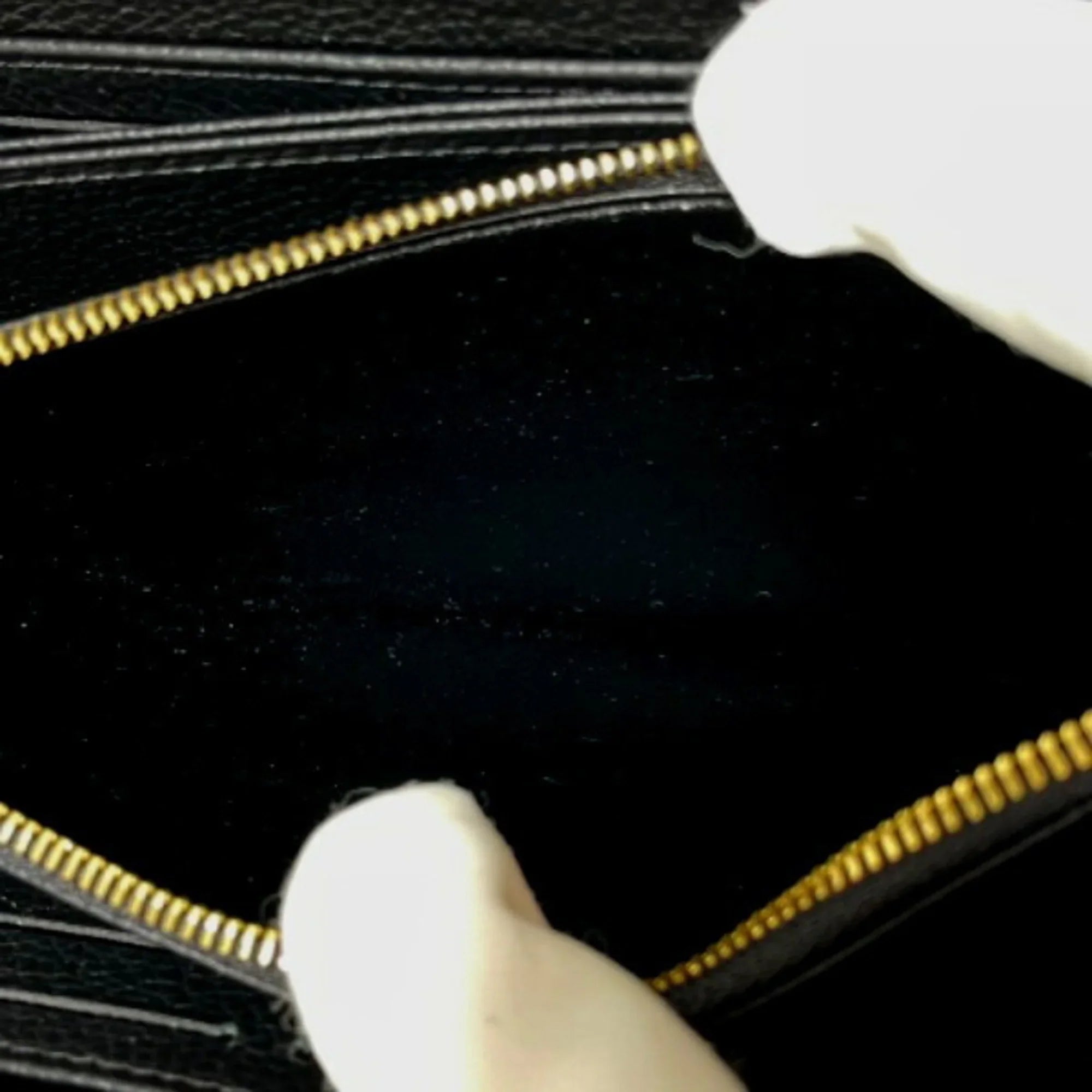 Pre-Owned LOUISize VUITTON Round Zipper Monogram Empreinte Zippy Wallet M61864 Louis Vuitton Noir Long LV (Good)