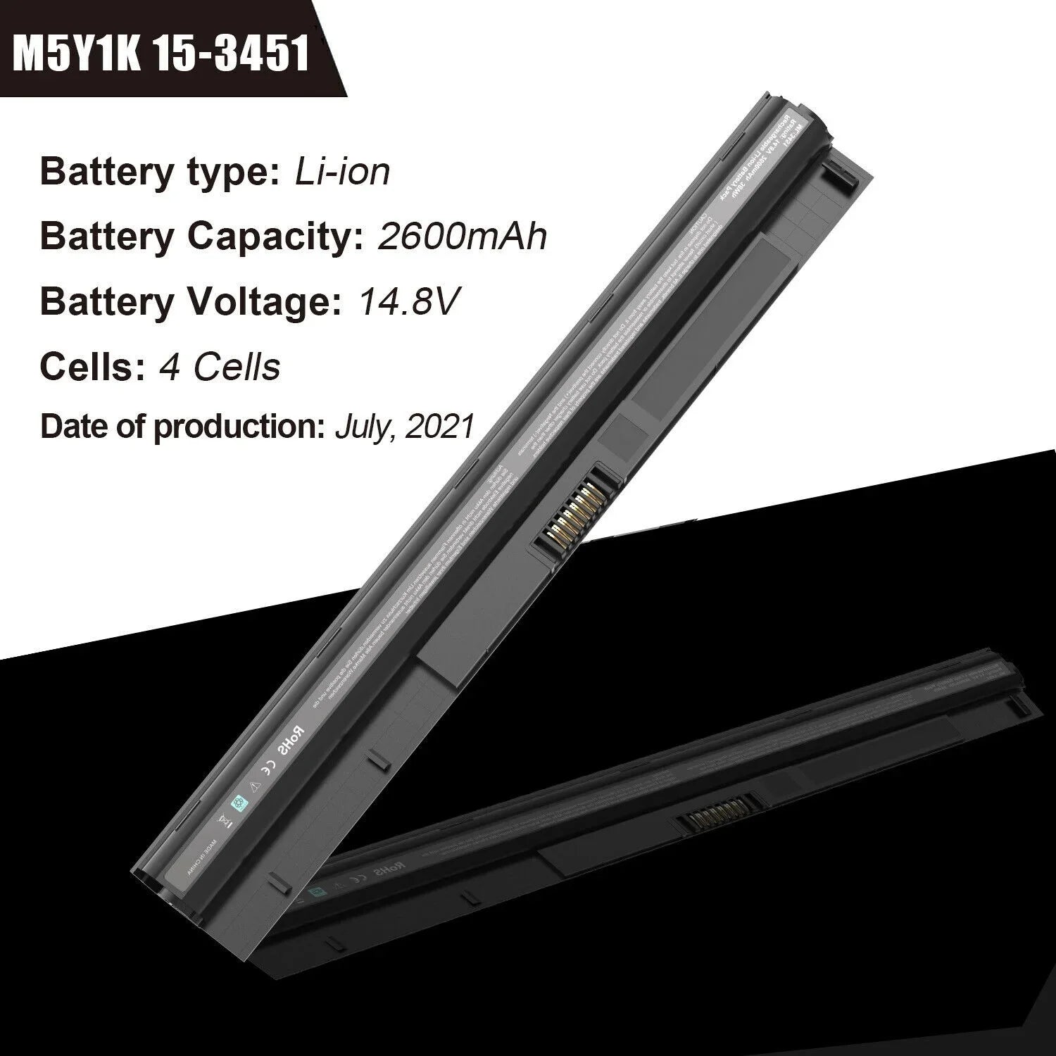 40WH M5Y1K 2 Batteries 14.8V for Dell Inspiron 14 15 17 5000 3000 Sizeeries USize