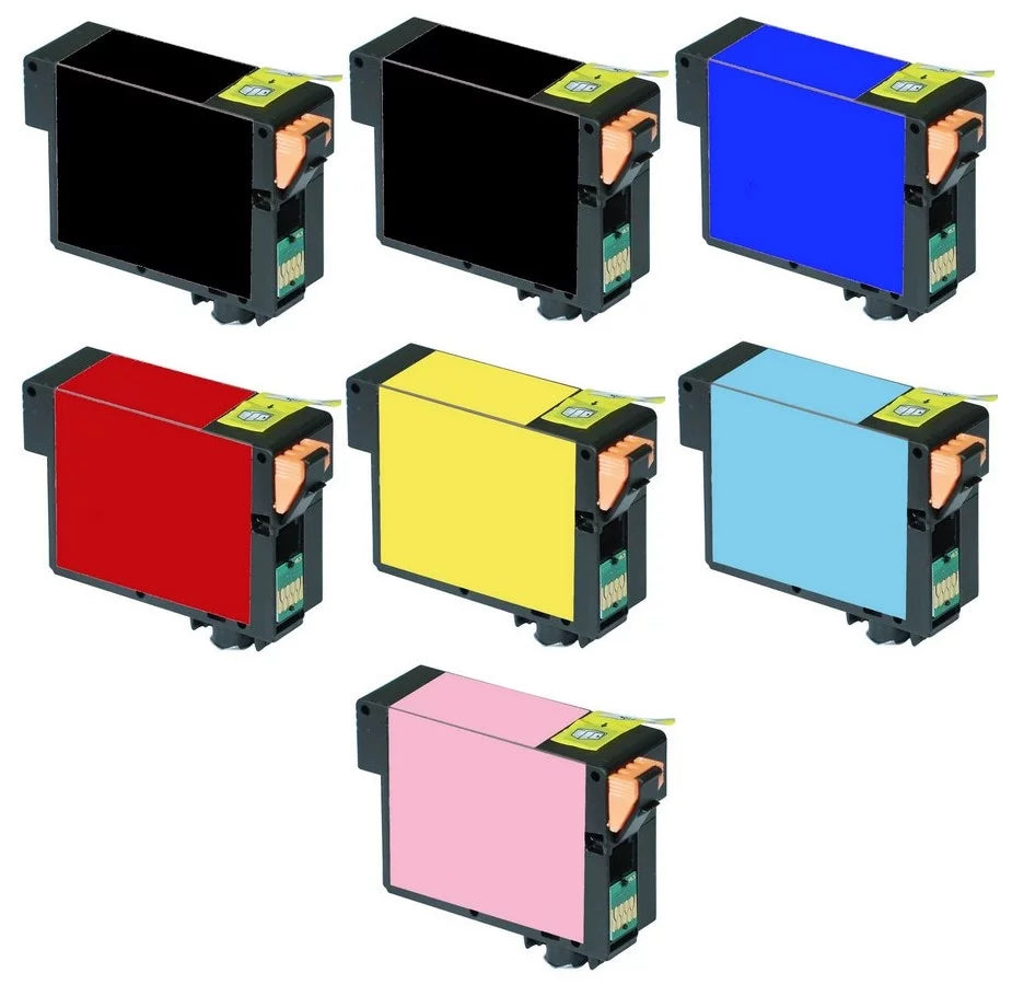 PrinterDash Replacement for Sizetylus Photo R3000 Inkjet Combo Pack (2-PBK/1-C/M/Y/LC/LM) (NO. 157) (T1572PBK1CMYLCLM)