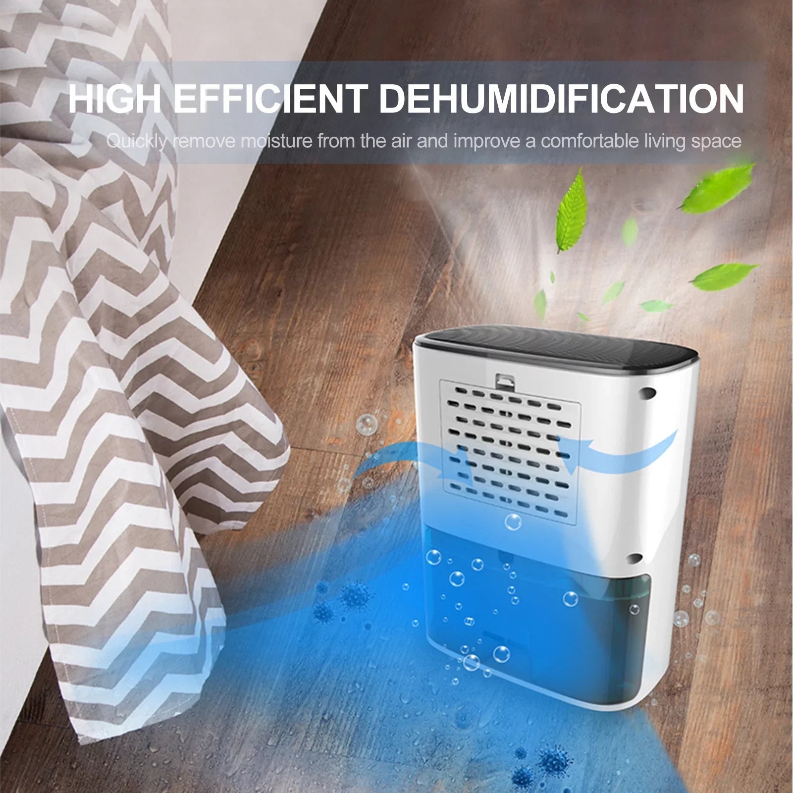 1200mL Dehumidifier to 215 Sizeq. Ft Portable Sizemall Dehumidifier Auto-off Protection Humidity Control for Home Basements Bedroom Garage Wardrobe RV