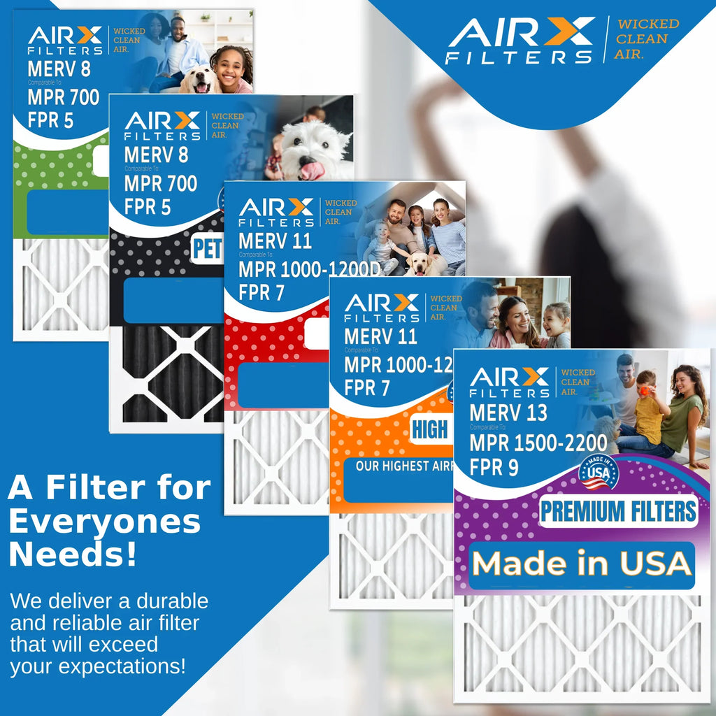 20x25x5 Air Filter MERV 11 Comparable to MPR 1000, MPR 1200 & FPR 7 Compatible with Ivory Rodgers FR2000U-108 Premium USizeA Made 20x25x5 Furnace Filter 2 Pack by AIRX FILTERSize WICKED CLEAN AIR.