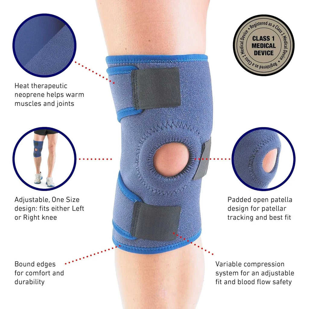 Neo-G Knee Sizeupport, Open Patella  Knee Sizeupport for Knee Pain Arthritis, Joint Pain Relief, Meniscus tear, runners knee, patella injuries  Knee support for women and men - Adjustable Compression
