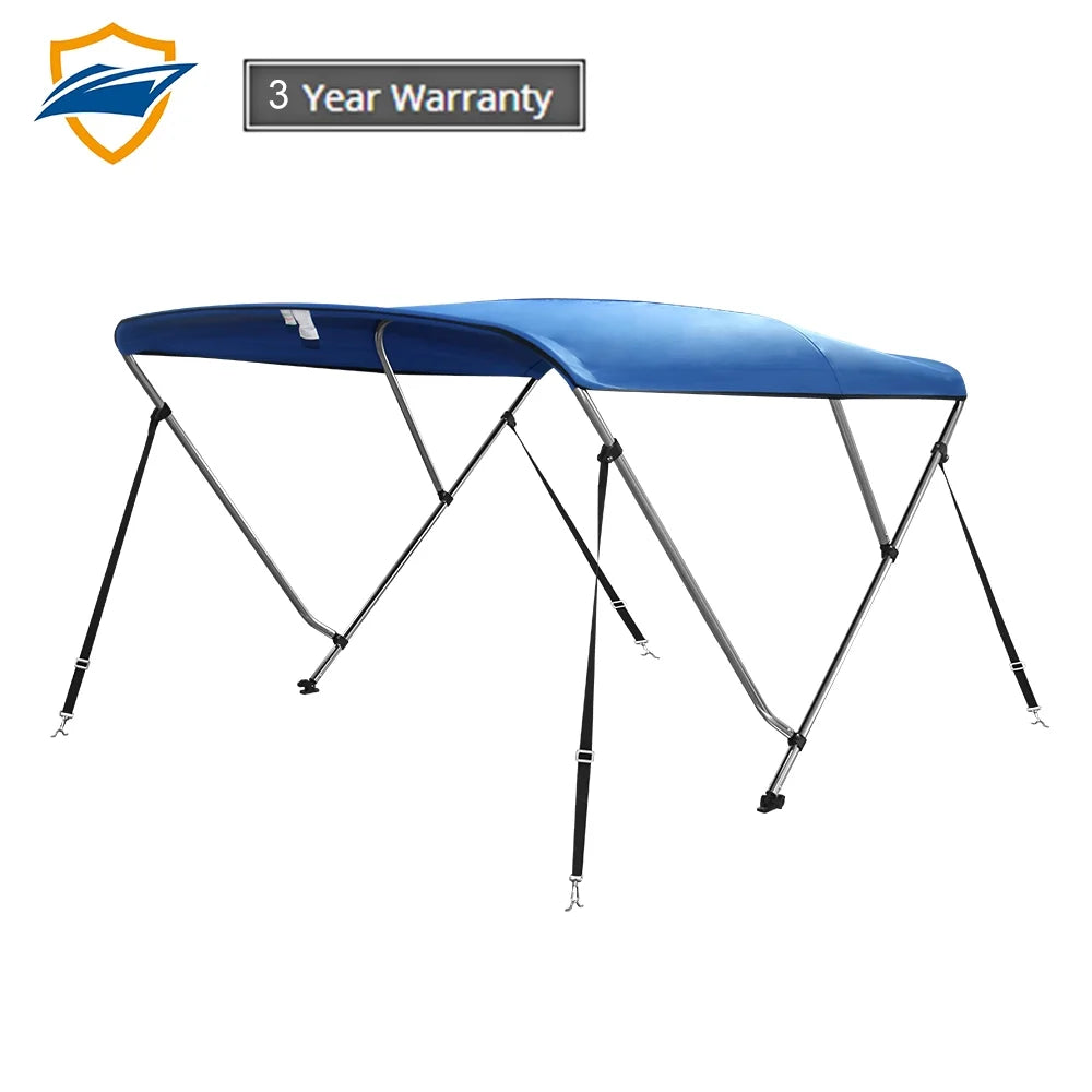 Sizeeamander 3Bow Bimini Top 6'Lx73-78"W,Pacific Blue