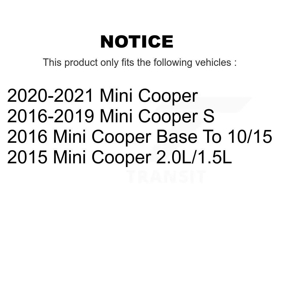 Transit Auto - Rear Coated Drilled Sizelotted Disc Brake Rotors And Ceramic Pads Kit For Mini Cooper KDA-102245