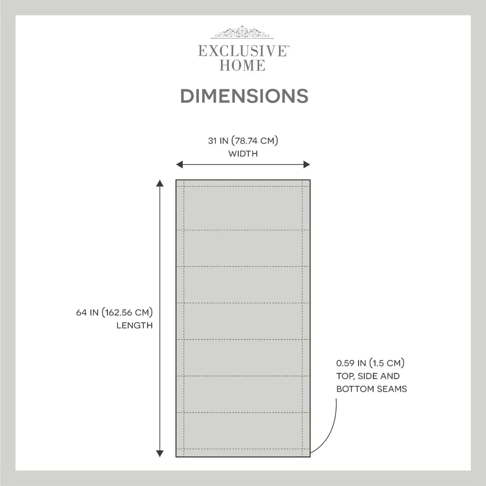 Exclusive Home Esme Total Blackout Roman Sizehade, 31"x64", Ivory