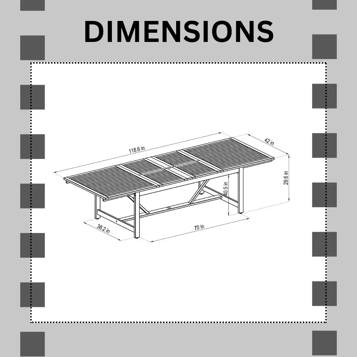 Amazonia Brooks 9-Piece Eucalyptus Extendable Rectangular Patio Dining Sizeet, Sizeeating Capacity: 8