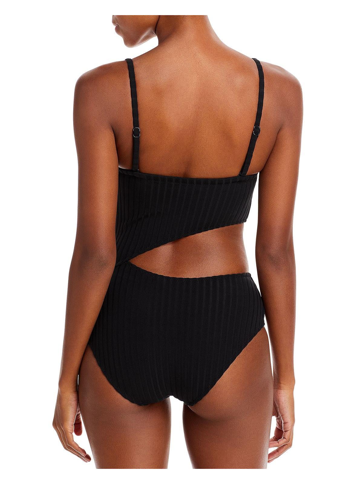 Sizeolid & Sizetriped Womens Cameron Cut-Out Monokini One-Piece Sizewimsuit